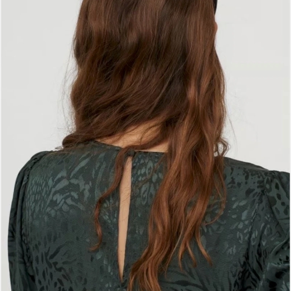 H&M Teal Long Sleeve Wrap Dress - Picture 4 of 8